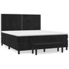 vidaXL Posteľn&yacute; r&aacute;m boxspring s matracom čierny 180x200 cm zamat