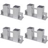 vidaXL Sada pom&ocirc;cok na skladovanie palivov. dreva 4 ks oceľ strieborn&eacute;