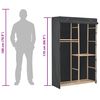 vidaXL 3-poschodový šatník sivý 110x40x170 cm látkový