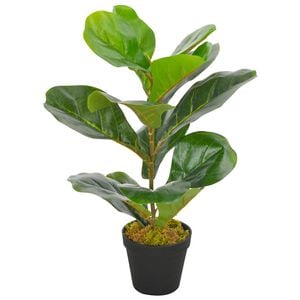 vidaXL Umel&aacute; rastlina figovn&iacute;k s kvetin&aacute;čom zelen&yacute; 45 cm