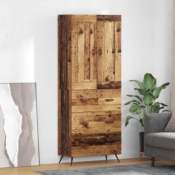 vidaXL Highboard Star&eacute; drevo 69,5 x 34 x 180 cm Kompozitn&eacute; drevo