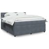 vidaXL Posteľn&yacute; r&aacute;m boxspring s matracom tmavosiv&yacute; 180x200 cm zamat