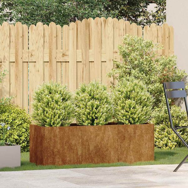 VidaXL kvetin&aacute;č hrdzav&yacute; Oceľ odoln&aacute; voči poveternostn&yacute;m vplyvom