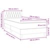 vidaXL Box Spring Posteľ s matracom a LED Tmavosiv&aacute; 100x220 cm Zamat