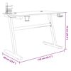 vidaXL Herný stôl LED s nohami v tvare Z čierny 110x60x75 cm