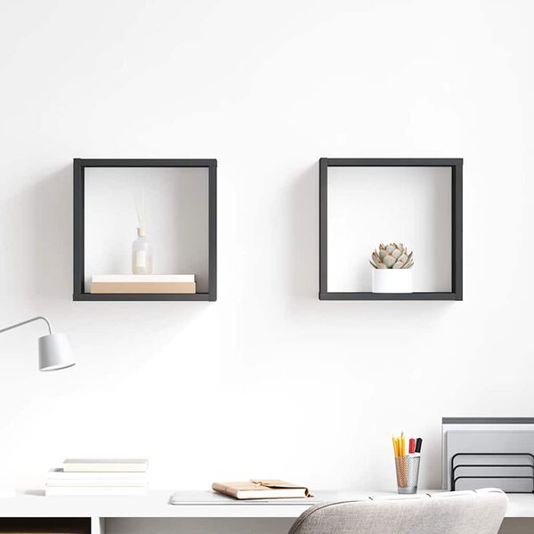 vidaXL N&aacute;stenn&eacute; police 2 ks siv&eacute; 30x15x30 cm