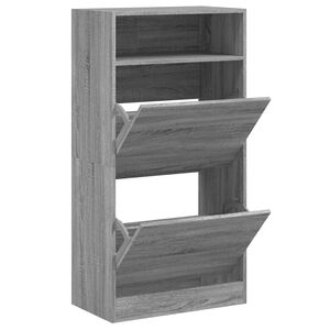 vidaXL Botn&iacute;k siv&yacute; dub sonoma 60x34x116 cm spracovan&eacute; drevo