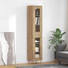 vidaXL Highboard 2 pcs Remeseln&yacute; dub Sklo