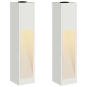 vidaXL Sol&aacute;rna LED chodn&iacute;kov&aacute; lampa 2 ks Tepl&aacute; biela 18 x 18 x 80 cm
