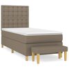 vidaXL Posteľn&yacute; r&aacute;m boxspring s matracom sivohned&yacute; 90x190 cm l&aacute;tka