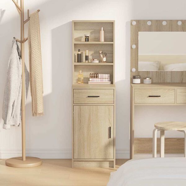 vidaXL Highboard Sonoma dub 40 x 40,5 x 135 cm Kompozitn&eacute; drevo