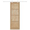 vidaXL Posuvn&eacute; dvere Hned&aacute; 73,5 x 211 cm Mas&iacute;vne borovicov&eacute; drevo