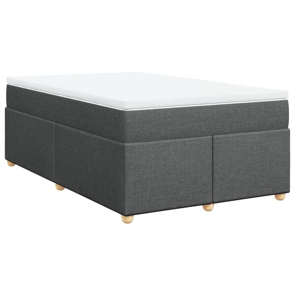 vidaXL Boxspring posteľ s matracom tmavosiv&yacute; 120x200 cm l&aacute;tka
