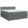 vidaXL Posteľ boxspring s matracom Tmavosiv&aacute; 140 x 200 cm L&aacute;tka