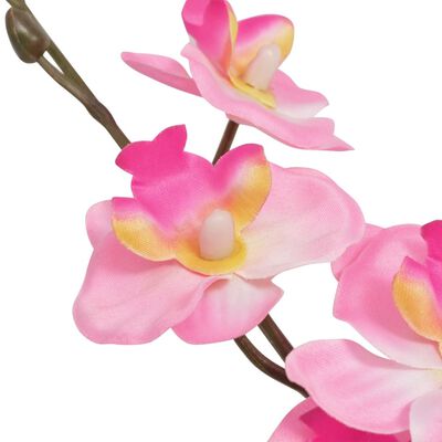 vidaXL Umelá rastlina, orchidea s kvetináčom 30 cm, ružová