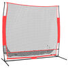vidaXL Prenosn&aacute; baseballov&aacute; sieť čiernočerven&aacute; 215x107x216cm polyester