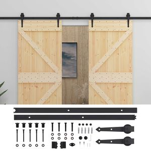 vidaXL Posuvn&eacute; dvere 2 ks 100 x 210 cm Borovicov&yacute; mas&iacute;v