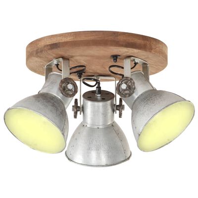 vidaXL Industriálna stropná lampa 25 W strieborná 42x27 cm E27