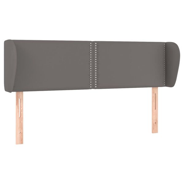 vidaXL Čelo postele so z&aacute;hybmi siv&eacute; 147x23x78/88 cm umel&aacute; koža