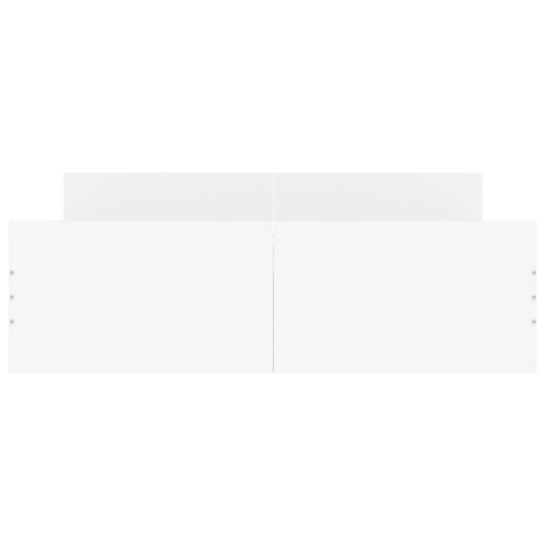 vidaXL Posteľn&yacute; r&aacute;m s predn&yacute;m a zadn&yacute;m čelom, biely 140x190 cm