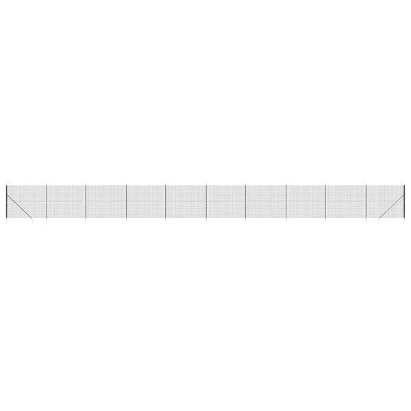 vidaXL Dr&ocirc;ten&yacute; plot s kotviacimi hrotmi antracitov&yacute; 1,8x25 m