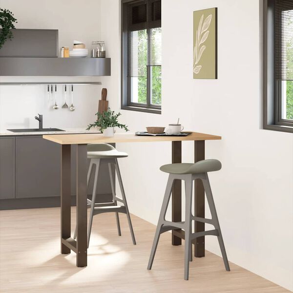 vidaXL Nohy barov&eacute;ho stola, pr&iacute;rodn&aacute; oceľ, 2 ks, 60 x (100-101) cm, oceľ