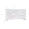 vidaXL Komoda, ručn&aacute; v&yacute;roba, biela 140x30x70 cm, ak&aacute;ciov&yacute; mas&iacute;v