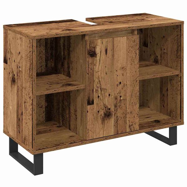 vidaXL Sada k&uacute;peľňov&eacute;ho n&aacute;bytku s dverami 3 pcs Hned&aacute; Kompozitn&eacute; drevo