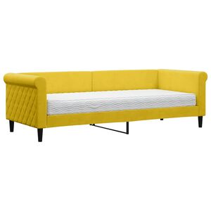 vidaXL Denn&aacute; posteľ s matracom žlt&aacute; 80x200 cm zamat