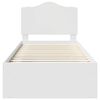 vidaXL R&aacute;m postele Biela 90 x 200 cm Mas&iacute;vne borovicov&eacute; drevo