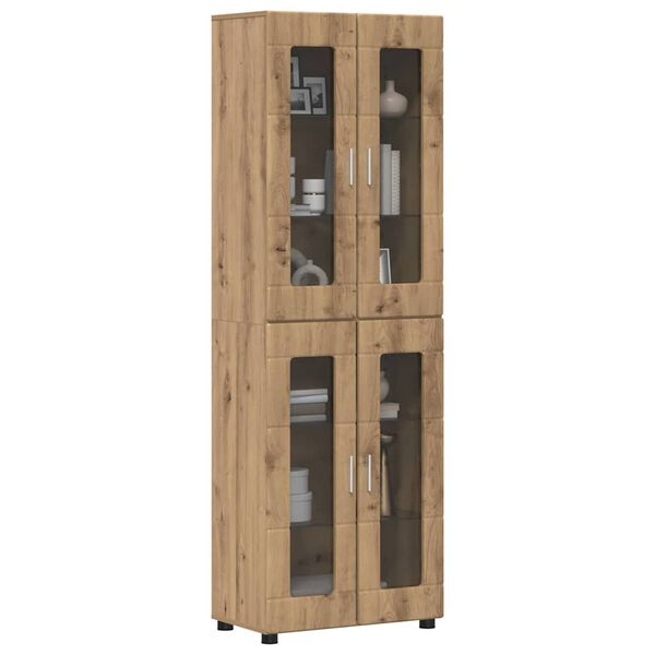 vidaXL Highboard s poličkou FLORIN Remeseln&yacute; dub 60 x 35 x 182 cm