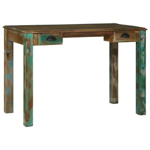 vidaXL P&iacute;sac&iacute; st&ocirc;l Hned&aacute; 112 x 55 x 76 cm Mas&iacute;vne obnoven&eacute; drevo