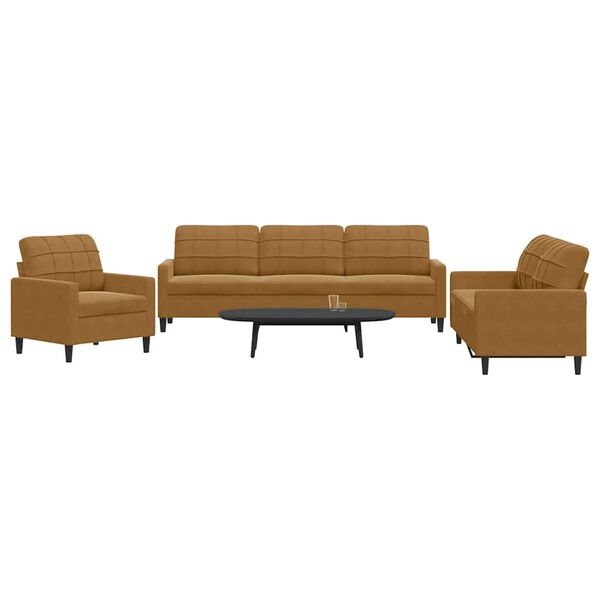 vidaXL 3-dielna sedacia s&uacute;prava s vank&uacute;&scaron;mi hned&aacute; zamat