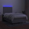 vidaXL Boxspring posteľ s matracom a LED, svetlosiv&aacute; 120x190 cm, l&aacute;tka