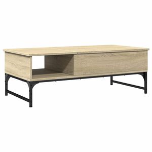 vidaXL Konferenčn&yacute; stol&iacute;k dub sonoma 100x50x35cm kompozitn&eacute; drevo kov