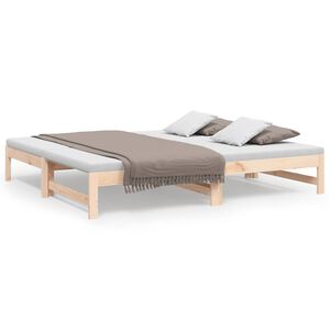 vidaXL Rozkladacia denn&aacute; posteľ 75x190 cm borovicov&yacute; mas&iacute;v