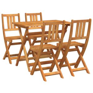 vidaXL Záhradný bistro set 5 pcs Hnedá akáciový masív
