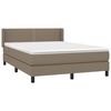 vidaXL Posteľn&yacute; r&aacute;m boxspring s matracom sivohned 140x200 cm l&aacute;tka
