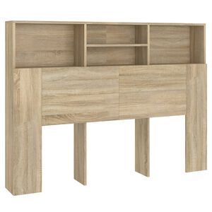 vidaXL Skrinka s čelom postele, dub sonoma 140x19x103,5 cm