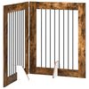 vidaXL Skladacia psia br&aacute;na so stojanmi 2 pcs Dymov&yacute; dub 160,5 cm