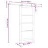 vidaXL Posuvn&eacute; dvere ORKDAL Hned&aacute; 93 x 202 cm Mas&iacute;vne borovicov&eacute; drevo