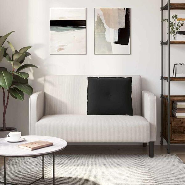 vidaXL Podu&scaron;ka na chrb&aacute;t Čierna 60 x 50 cm Kord&uacute;rov&aacute; tkanina