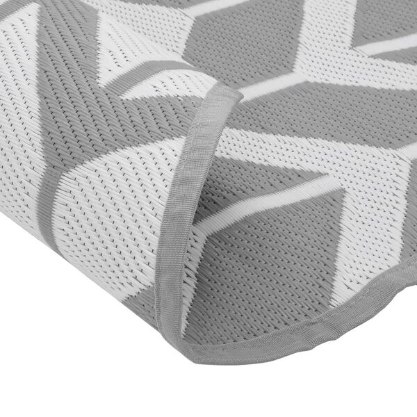 vidaXL Vonkaj&scaron;&iacute; koberec ARAKIL siv&yacute; &Oslash;120 cm PP