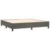 vidaXL Posteľn&yacute; r&aacute;m boxspring s matracom tmavosiv&yacute; 200x200 cm zamat