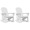 vidaXL Adirondack hojdacie kresl&aacute; 2 ks Biela HDPE