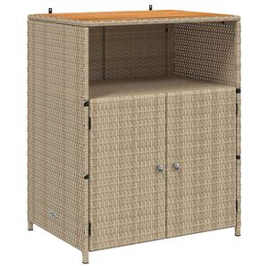 vidaXL Skrinkov&yacute; B&eacute;žov&aacute; 70 x 50 x 87 cm Polyester a Roly Rattan