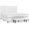 vidaXL Boxspring posteľ s matracom biela 180x200 cm umel&aacute; koža