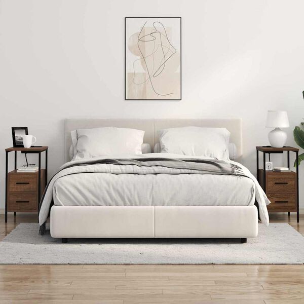 vidaXL Nočn&yacute; stol&iacute;k 2 pcs Hned&yacute; dub 30 x 48 x 61 cm Kompozitn&eacute; drevo