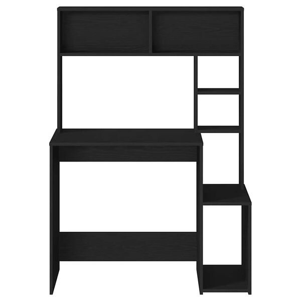 vidaXL St&ocirc;l s policami Čierna 100x45x140 cm Kon&scaron;trukcia dreva