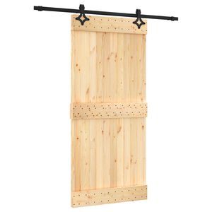 vidaXL Posuvn&eacute; dvere 95 x 210 cm Mas&iacute;vne borovicov&eacute; drevo (neupraven&eacute;)